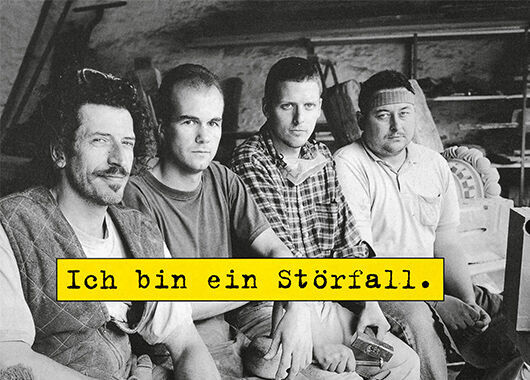 Plakat der Schönauer Bürgerinitiative mit Text "Ich bin ein Störfall".