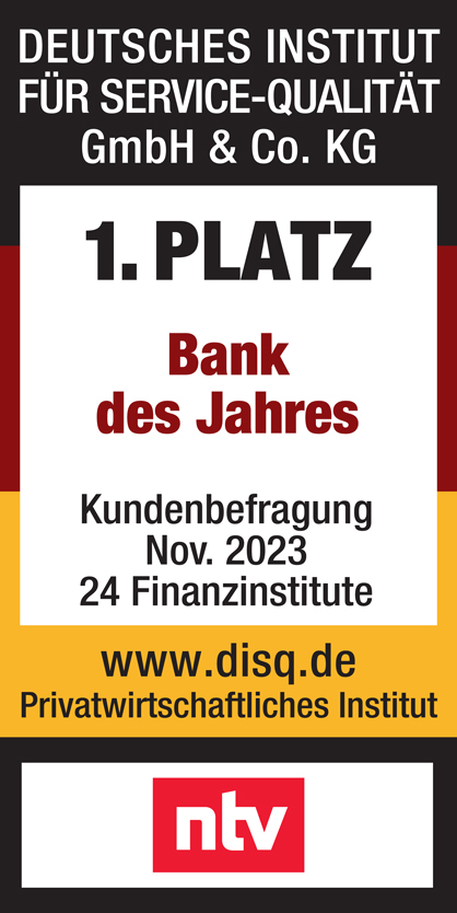 Siegel: Bank des Jahres