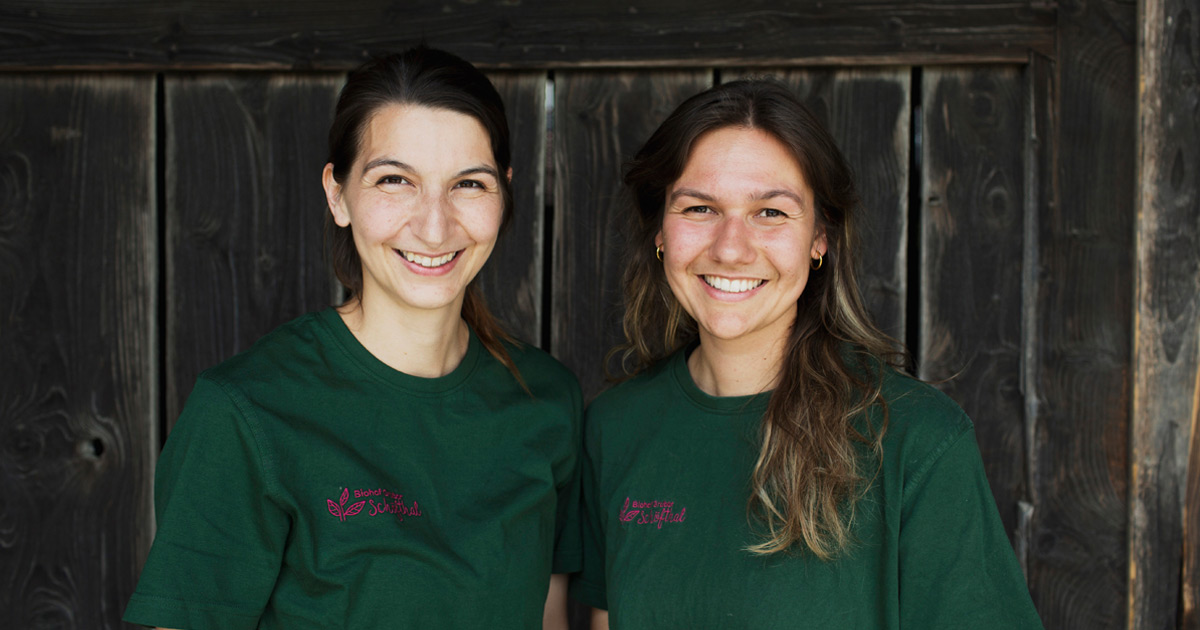 Marie Alkofer Gruber und Lucia Gruber vom Biohof Gruber Schöfthal