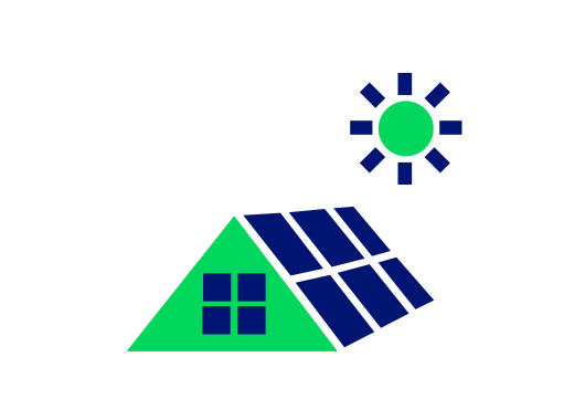 GLS Bank Icon Solaranlage PV Aufdach