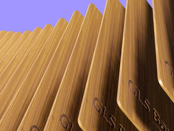 Animation Holzkarten Holzkarten GLS Bank vor lila Hintergrund