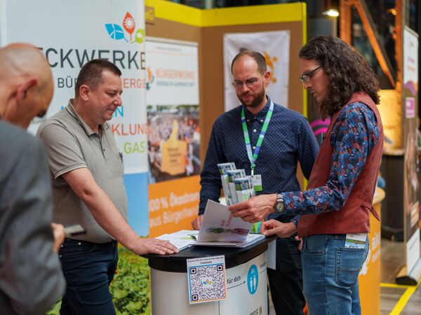 Messestand der Teckwerke Bürgerenergie eG auf dem Jubiläumsfestival der GLS Bank.