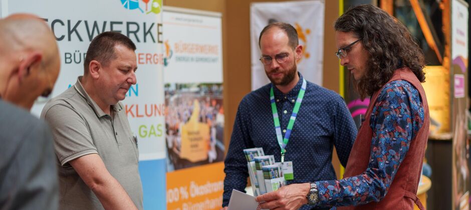 Messestand der Teckwerke Bürgerenergie eG auf dem Jubiläumsfestival der GLS Bank.