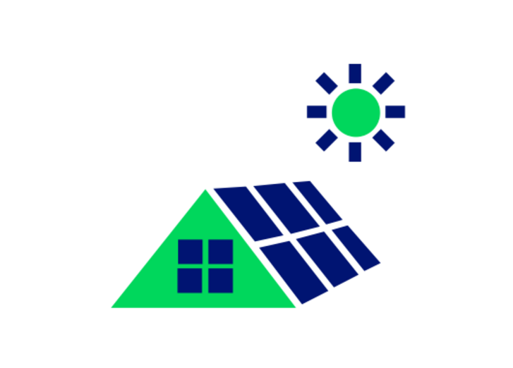 GLS Bank Icon Solaranlage PV Aufdach