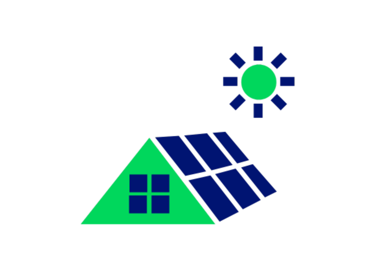 GLS Bank Icon Solaranlage PV Aufdach